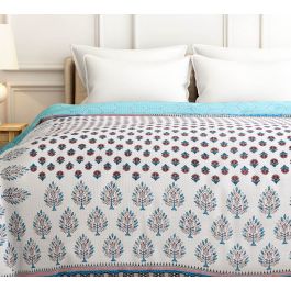 Buy Floral Fusion Quilted Bed Cover Set | Bed Cover Sets | India Circus