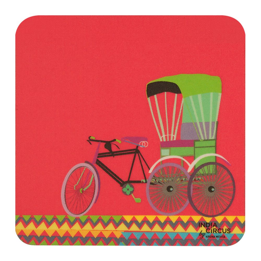 Cycle Ride Rubber Coasters - (Set of 6)