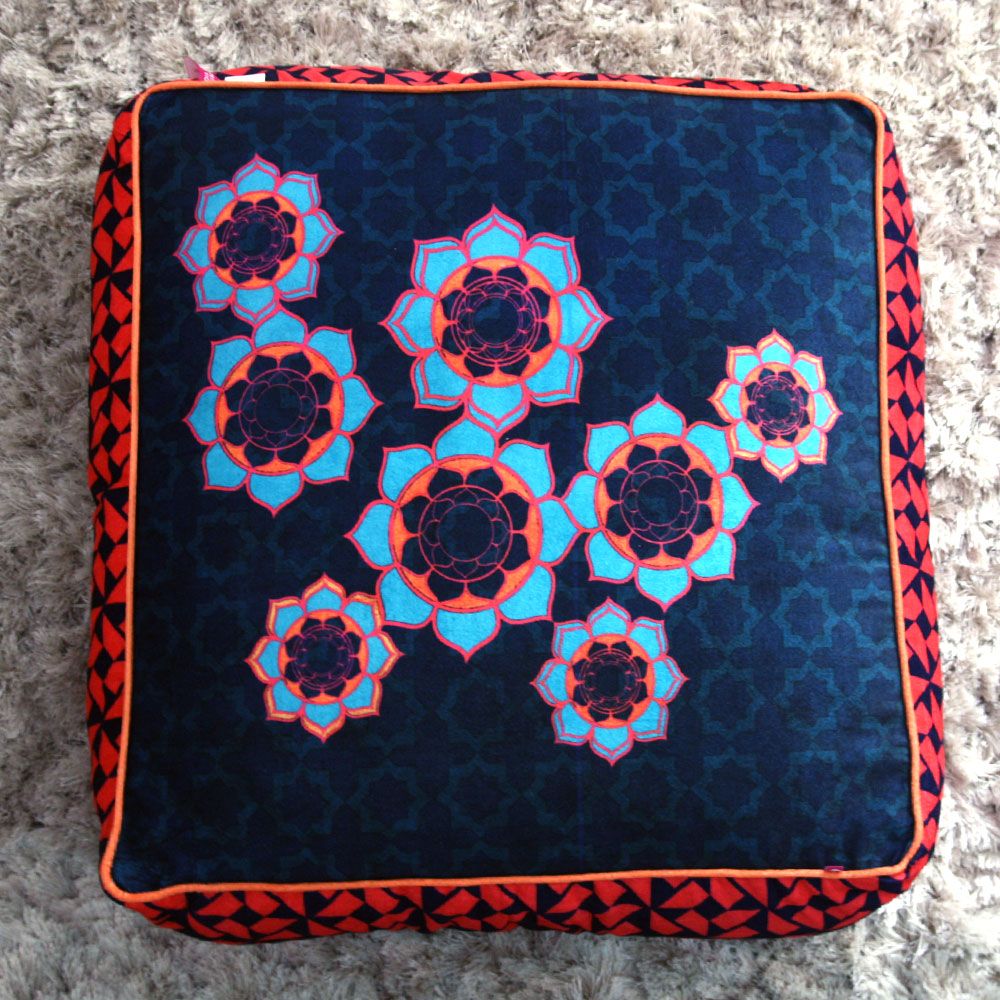 Tamara Flower Rings Floor Cushion Cover 