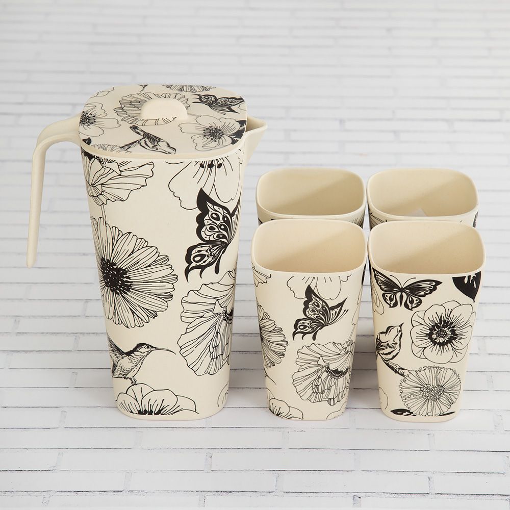 Monochromatic Bamboo Jug set