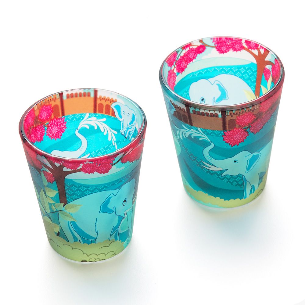 Flourish of Periyar Frosted Shot Glasses (Set of 2)