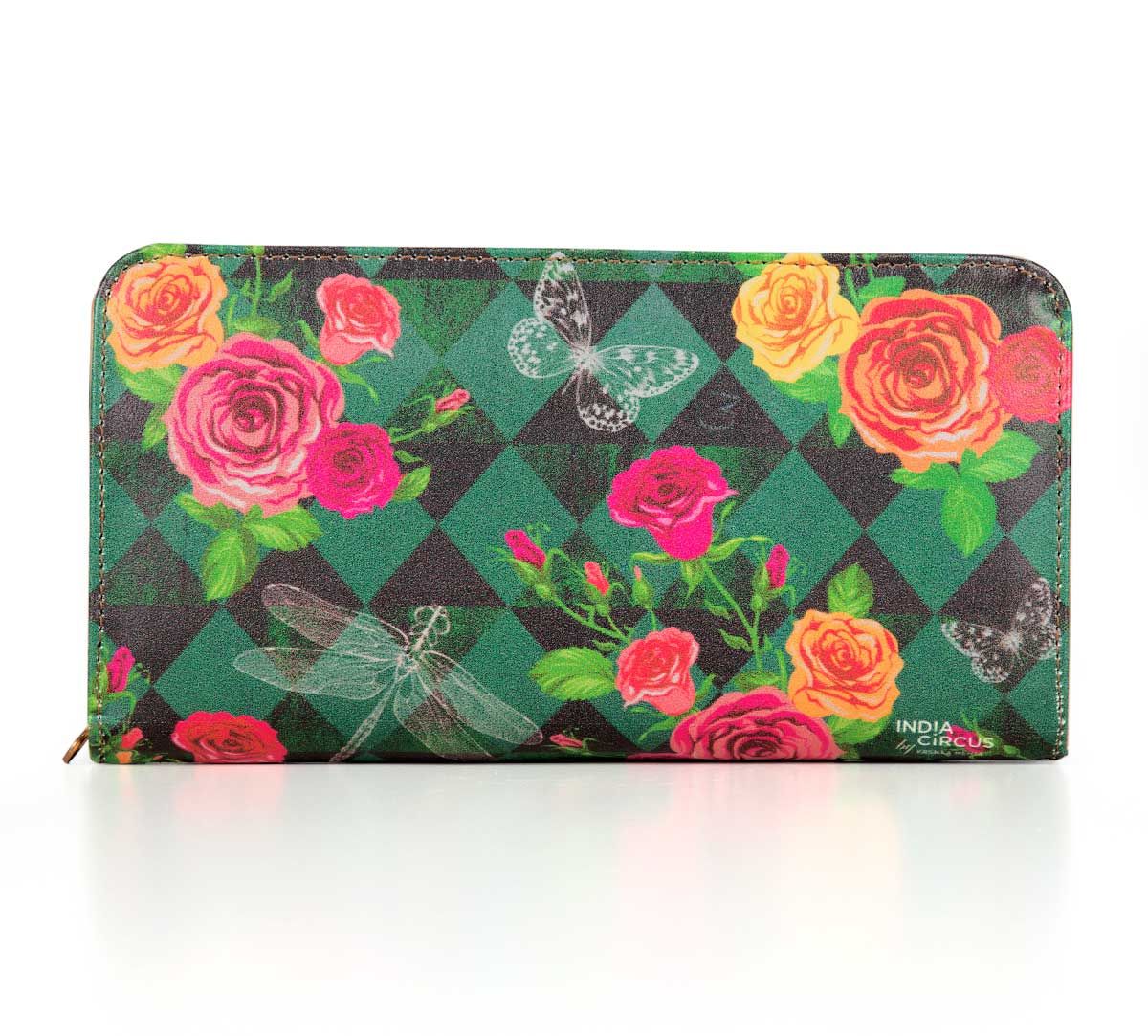 Floral Flutter Zipper Wallet
