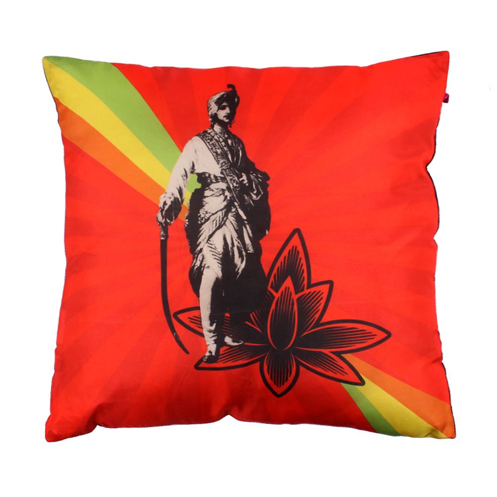 Your majesty Poly Silk Cushion Cover-11831
