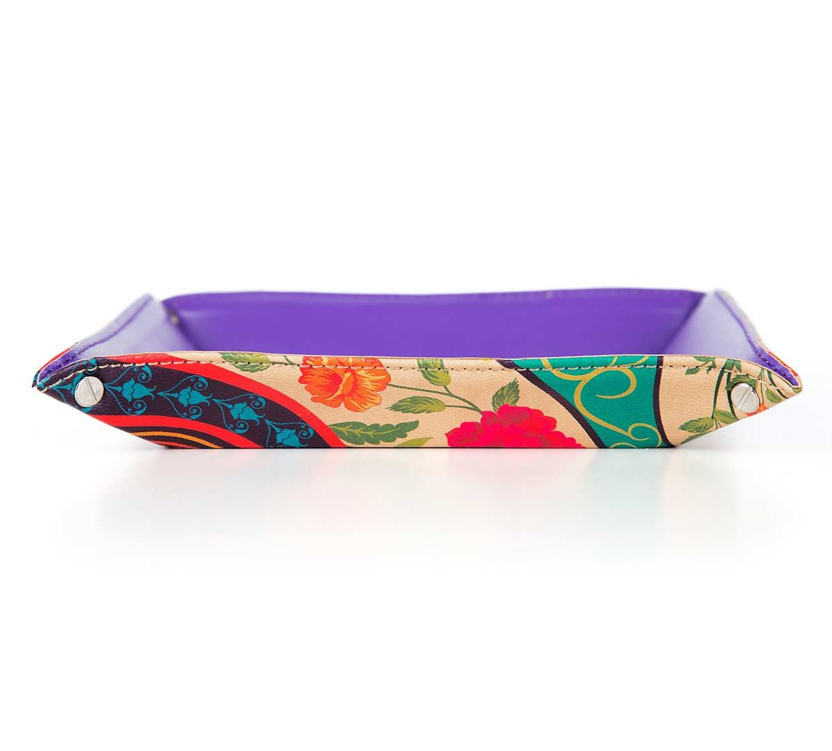 India Circus Floral Embroidery Valet/Accessory Tray
