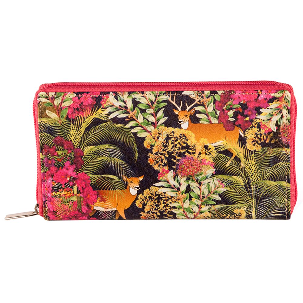 Floral Arcadia Ladies Zipper Wallet