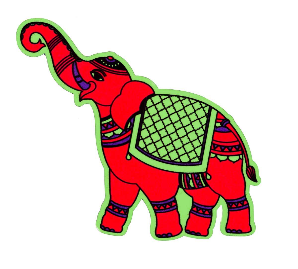 Funky Elephants MDF Fridge Magnet
