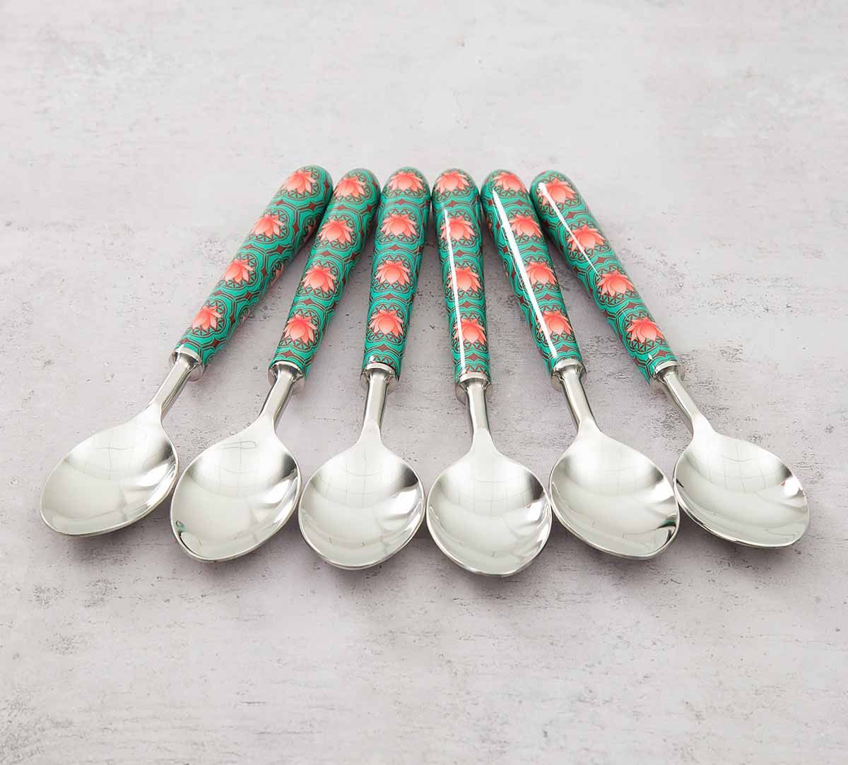 India Circus Abstract Lotus Reiteration Table Spoon Set of 6