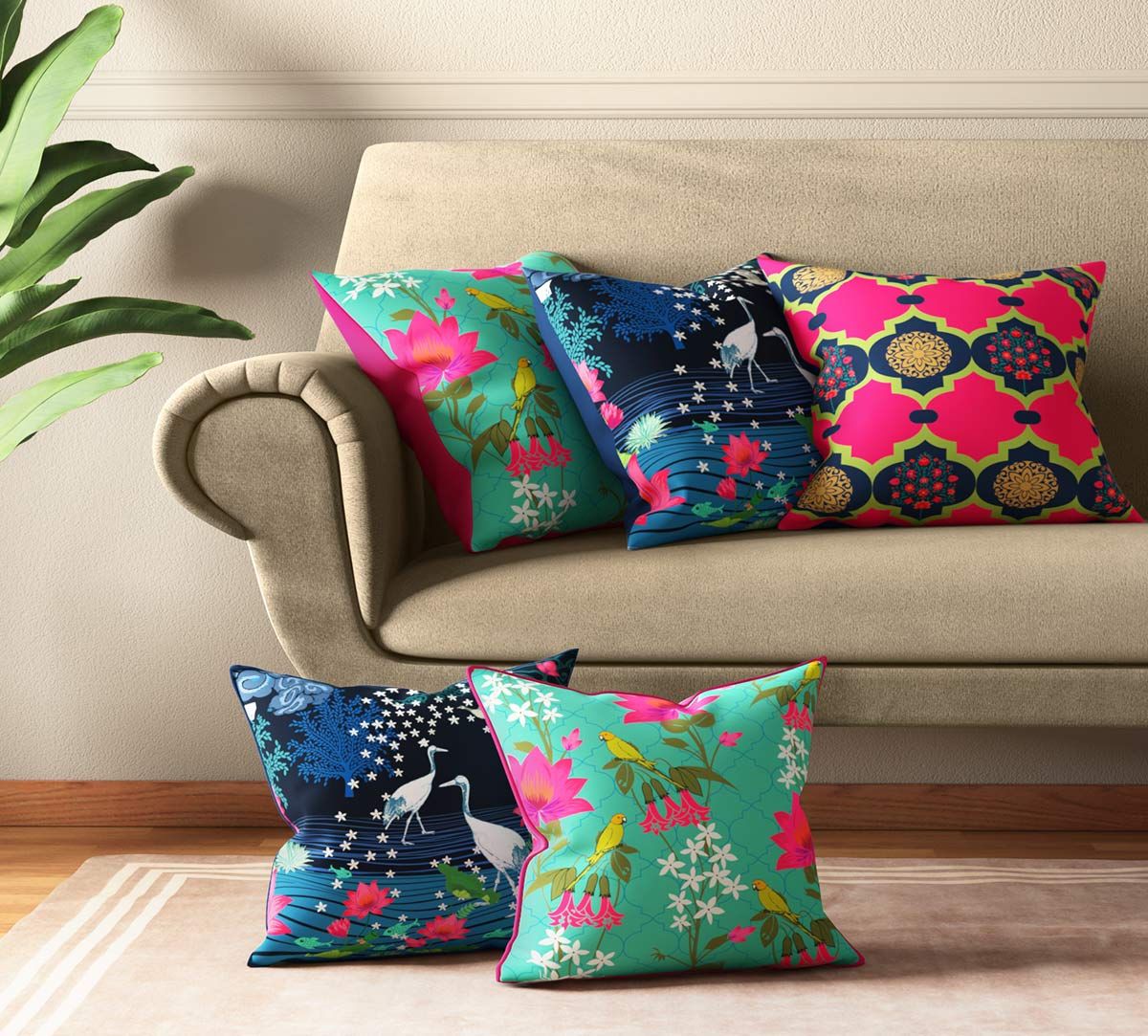 Shop for designer set of 5 cushion covers