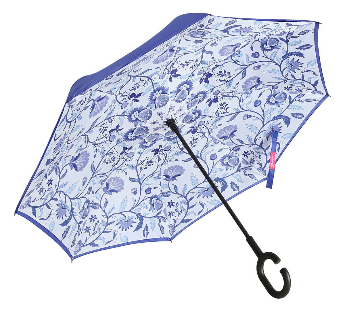 India Circus by Krsnaa Mehta Blaue Blume Reversible Umbrella