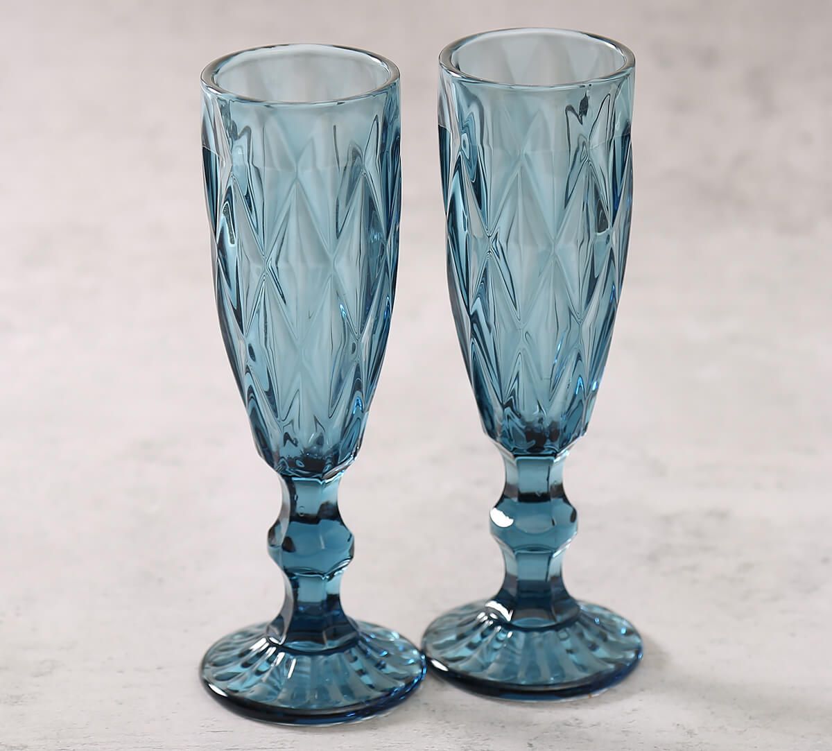 India Circus by Krsnaa Mehta Blue Champagne Glass