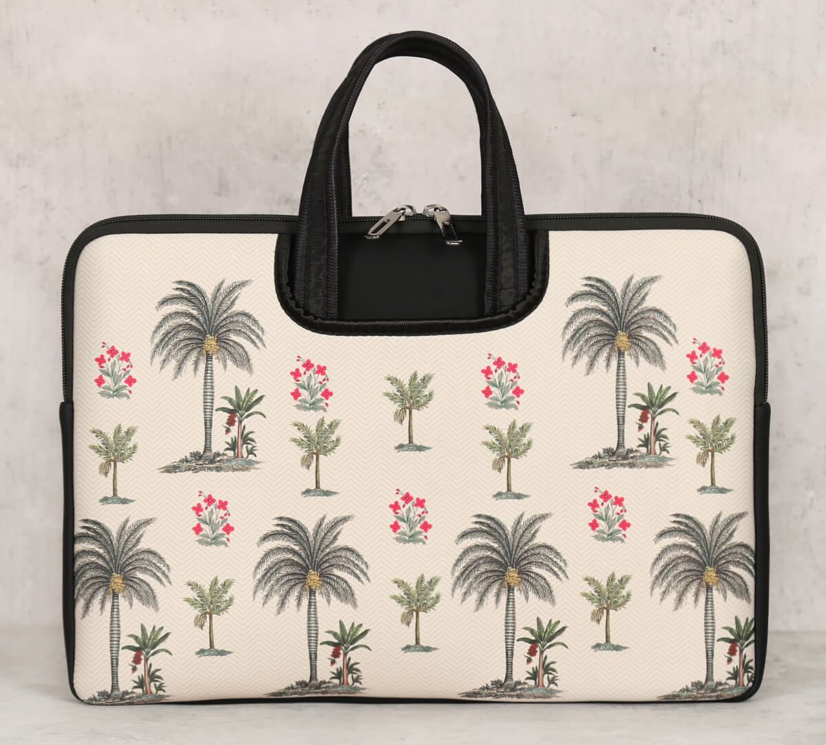 India Circus by Krsnaa Mehta Chevron Palms Laptop Sleeve Bag