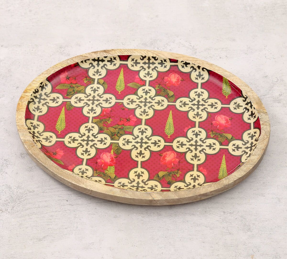 India Circus by Krsnaa Mehta Clover's Knotty Play Oval Platter