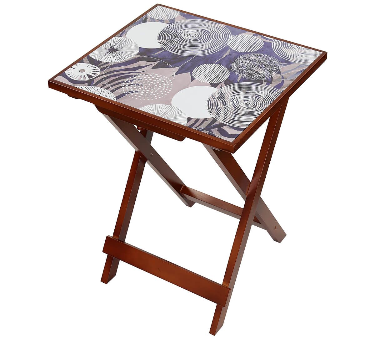 India Circus by Krsnaa Mehta Discoid azure Square Side Table