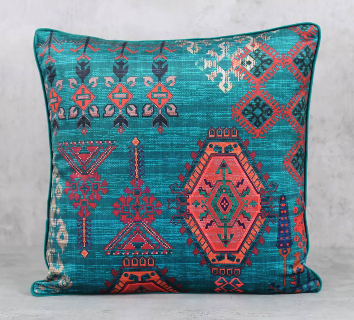 India Circus by Krsnaa Mehta Enchanting Mirage Velvet Cushion Cover