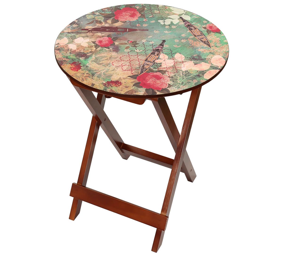 India Circus by Krsnaa Mehta Floral Lake Inception Round Side Table
