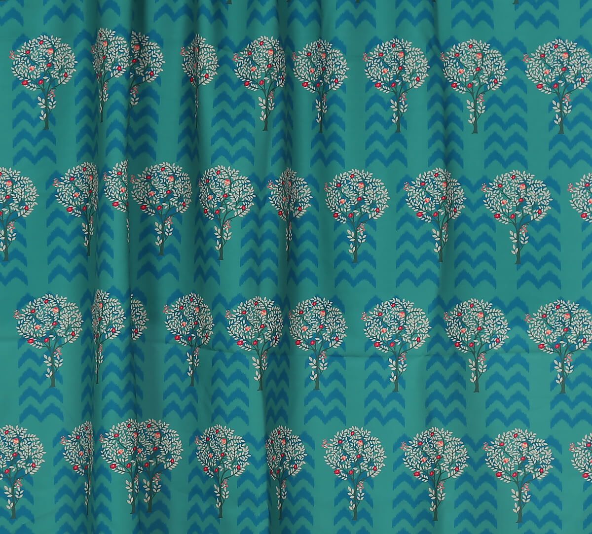 India Circus by Krsnaa Mehta Green Flutter Tree Fabric