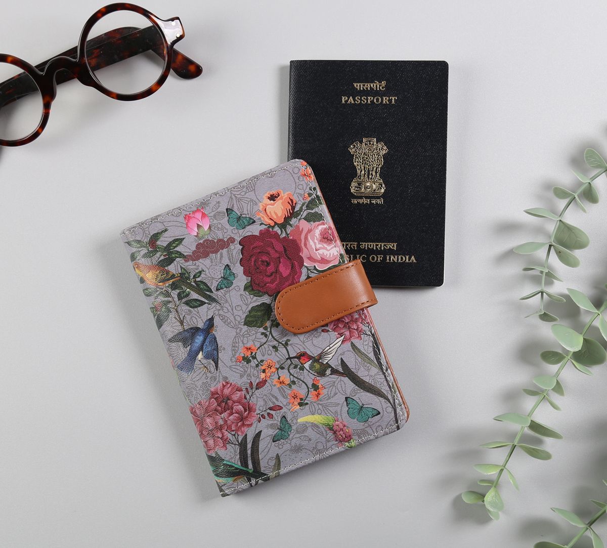 India Circus by Krsnaa Mehta Grey Bird Land Passport Cover