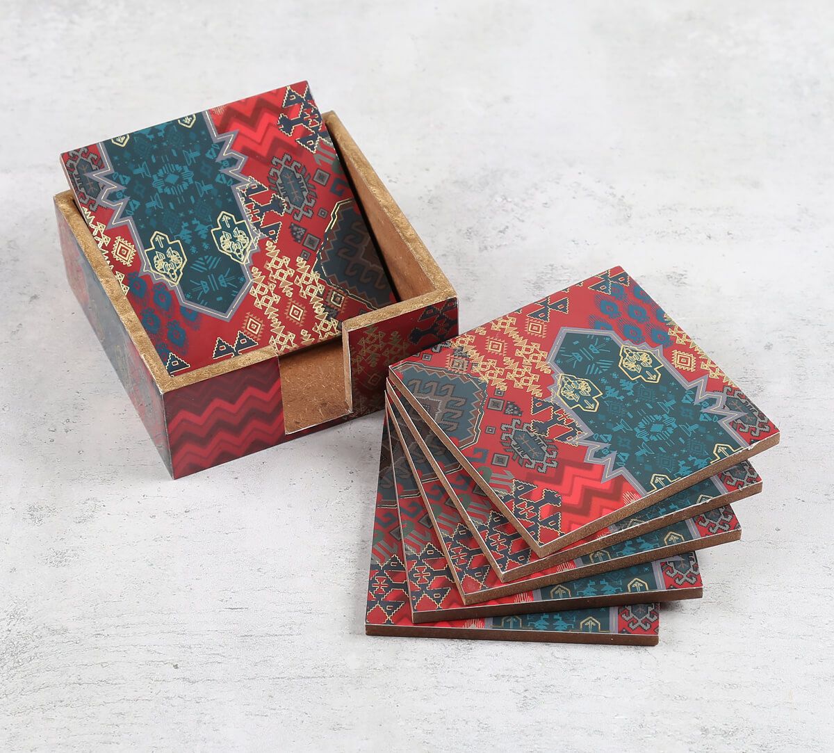 India Circus by Krsnaa Mehta Heritage Haven MDF Coaster with Stand