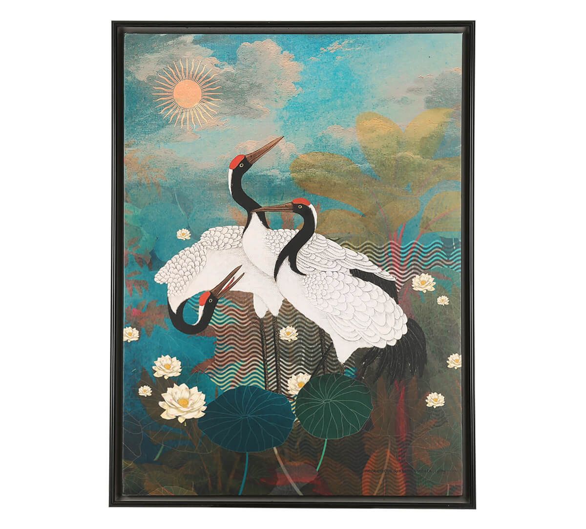 India Circus by Krsnaa Mehta Idyllic Cob Floating Framed Canvas Wall Art
