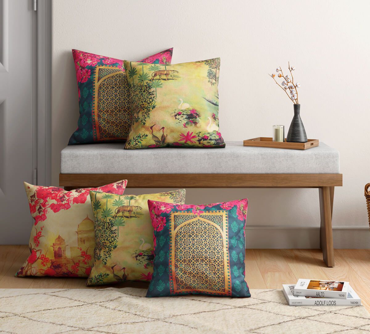 Buy Royal Court Blended Velvet Cushion Cover Set
