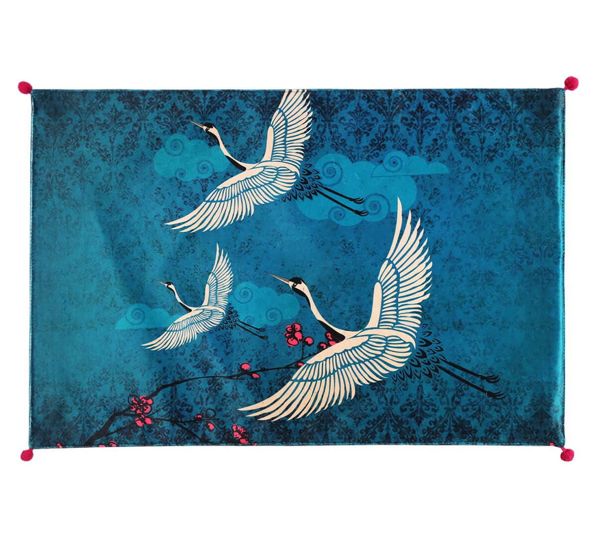 India Circus by Krsnaa Mehta Legend of the Cranes Micro Velvet Table Mats Set of 6