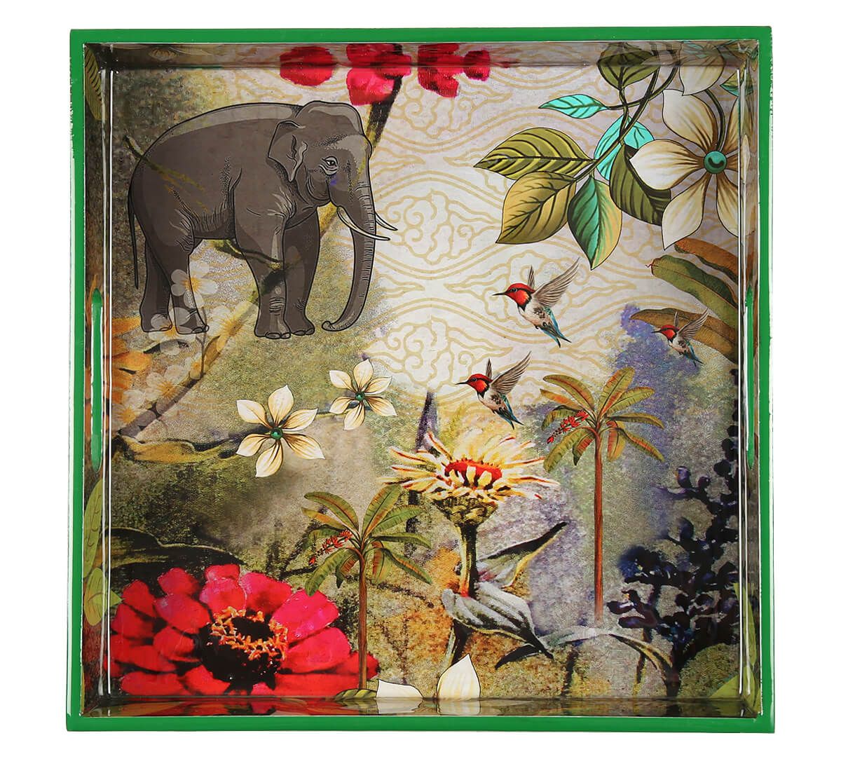 India Circus by Krsnaa Mehta March of the Blossoms MDF Square Tray