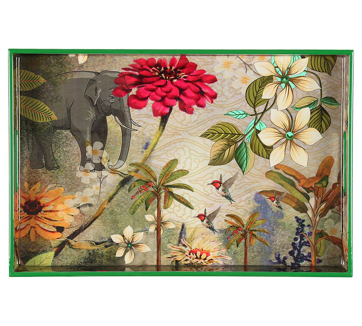 India Circus by Krsnaa Mehta March of the Blossoms Rectangle Serving Tray