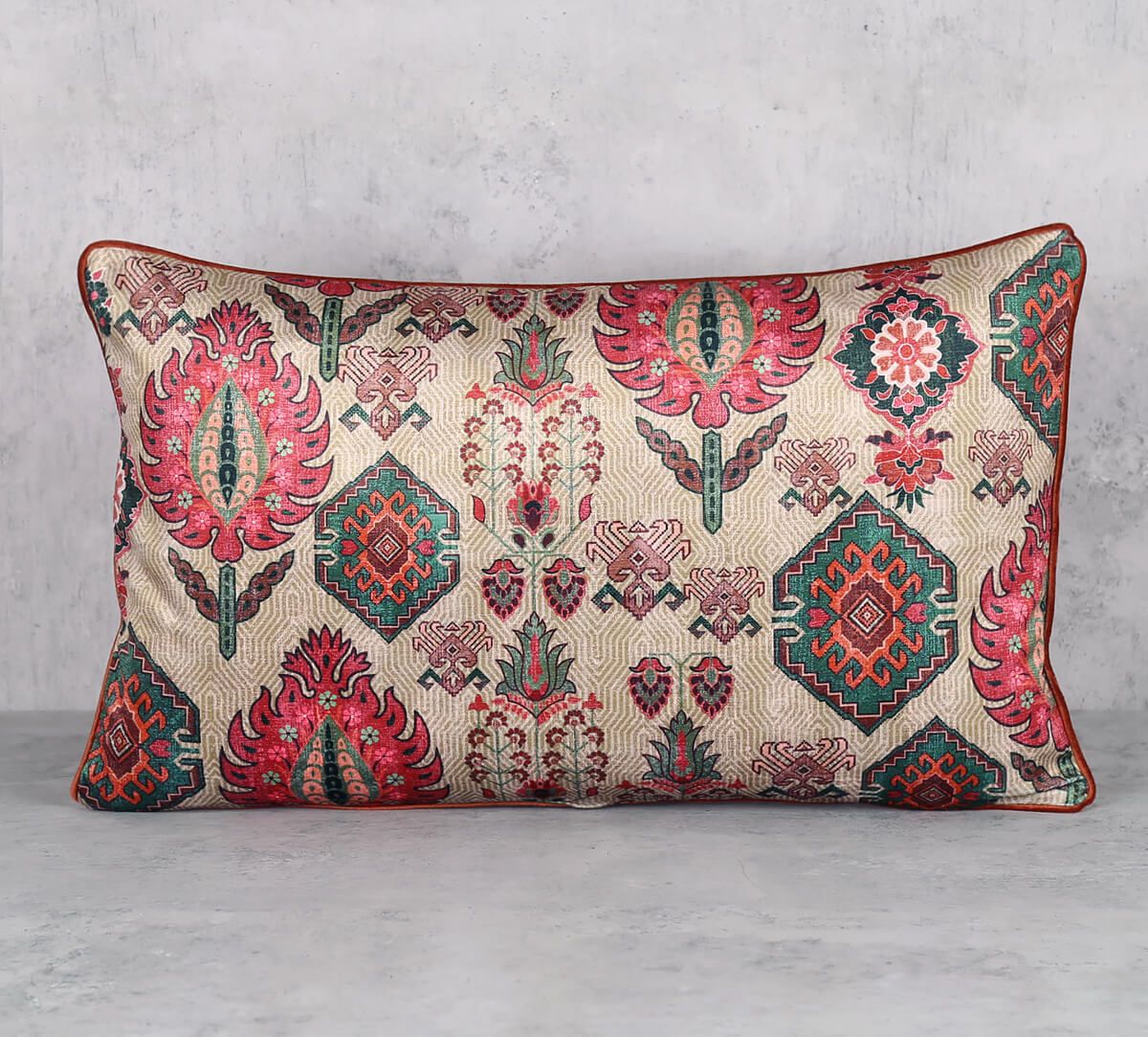 India Circus by Krsnaa Mehta Mystifying Dazzle Rectangle Velvet Cushion Cover