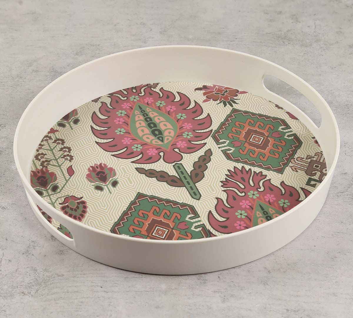 Mirrored Metal Bamboo Tray – Countryside Home Decor