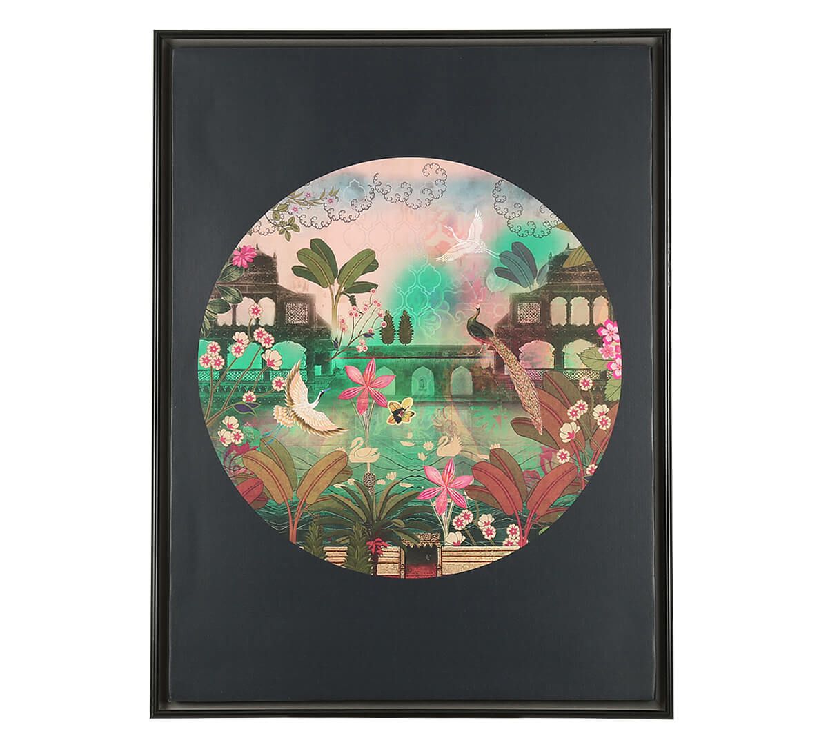 India Circus by Krsnaa Mehta Of Feathers and Blooms Floating Framed Canvas Wall Art