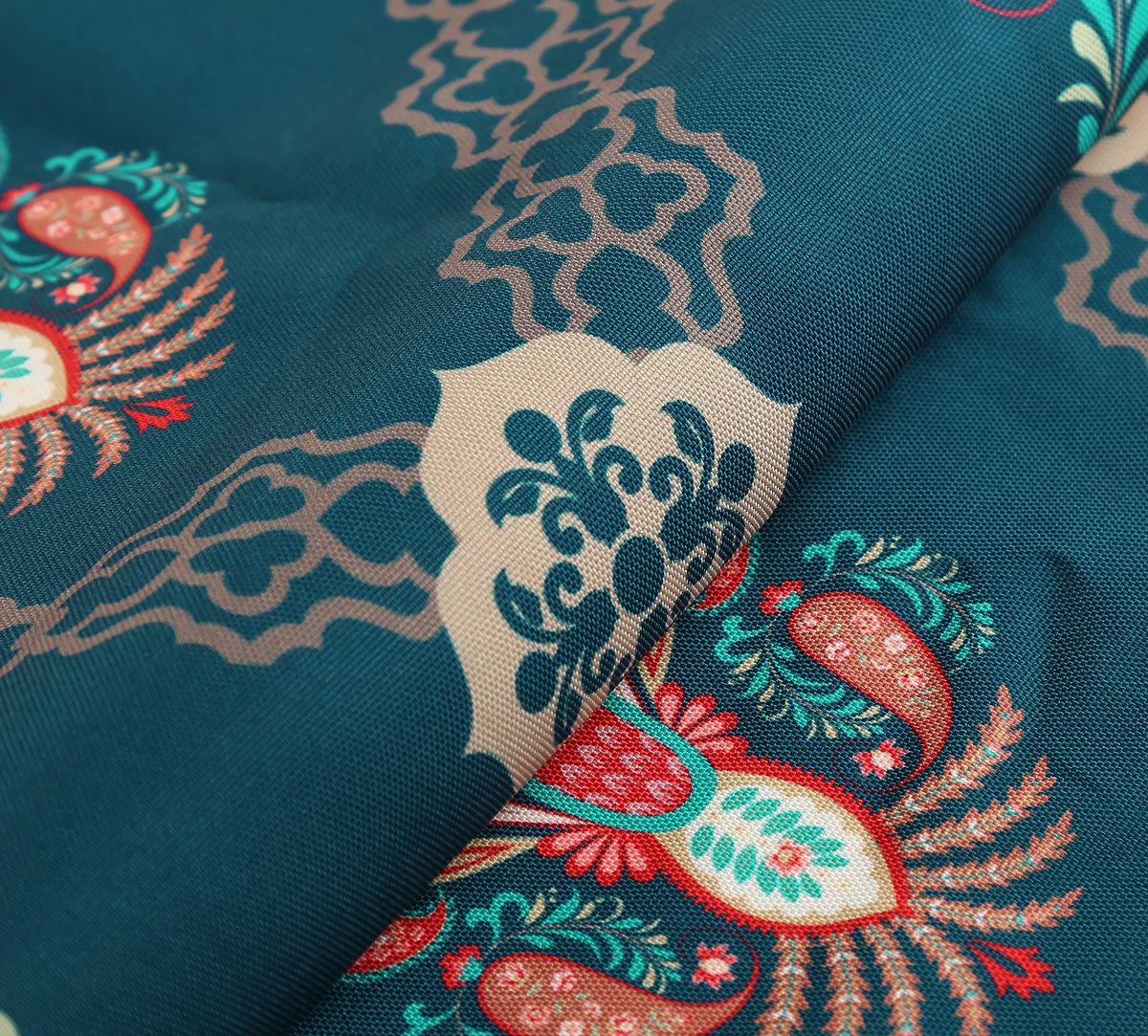 India Circus by Krsnaa Mehta Peacock Feathers of Twilight Fabric