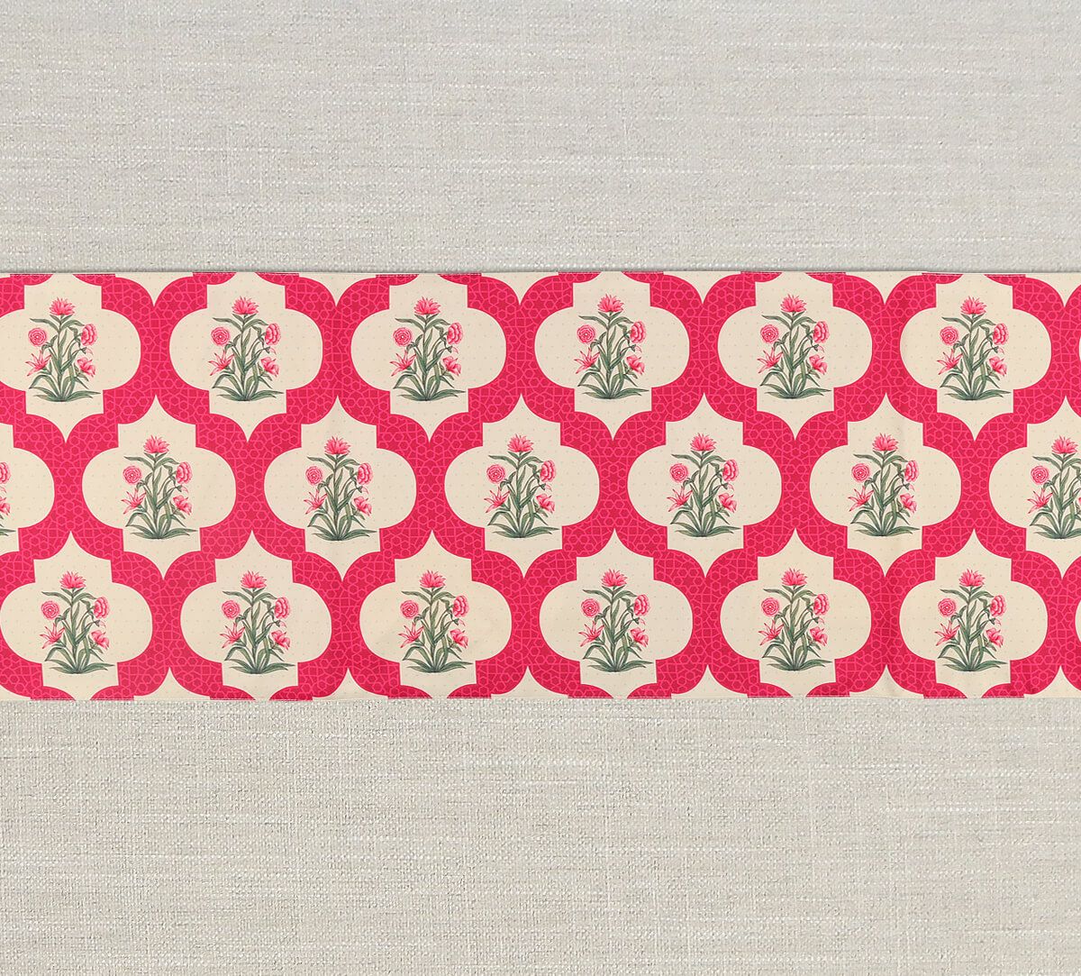 India Circus by Krsnaa Mehta Poppy Flower Scarlet Table and Bed Runner
