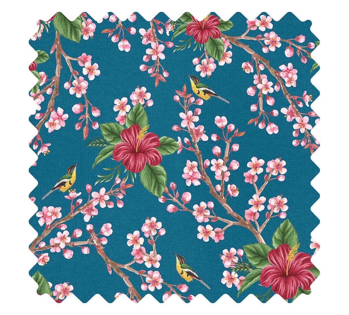 India Circus by Krsnaa Mehta Purssian Perching Floral Paradise Fabric