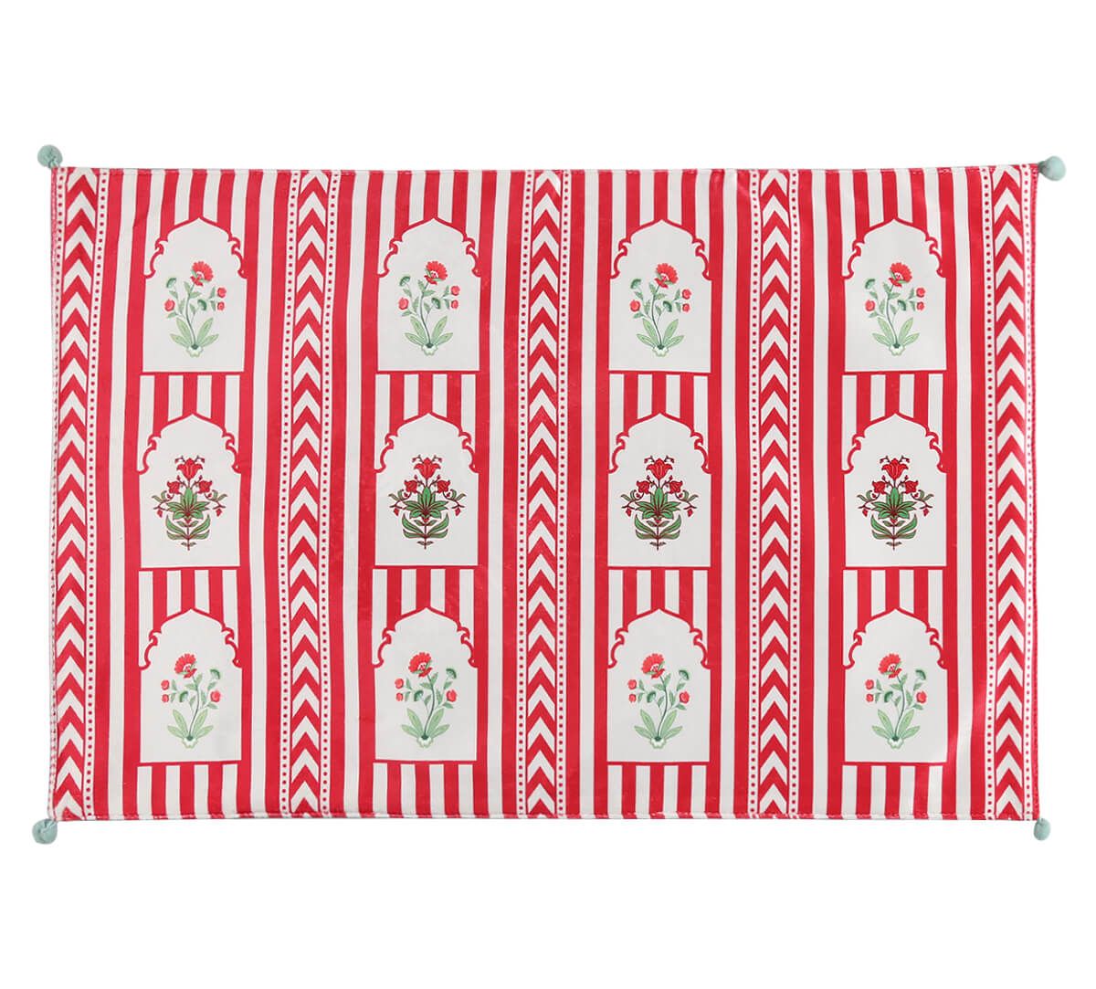 India Circus by Krsnaa Mehta Red Spell Micro Velvet Table Mats Set of 6