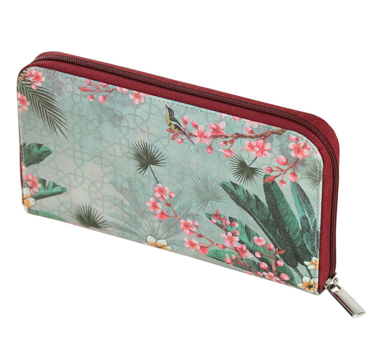 Cath Kidston Folded Zip Wallet with leather Trailing Rose - Slate Blue  515375 : Amazon.in: Bags, Wallets and Luggage