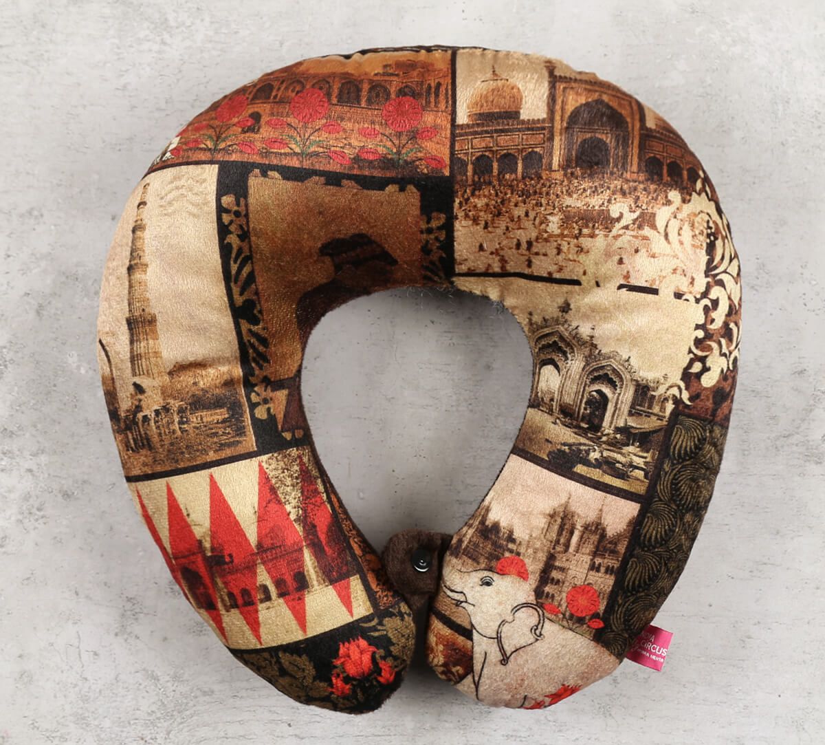 India Circus by Krsnaa Mehta The Mughal Era Neck Pillow