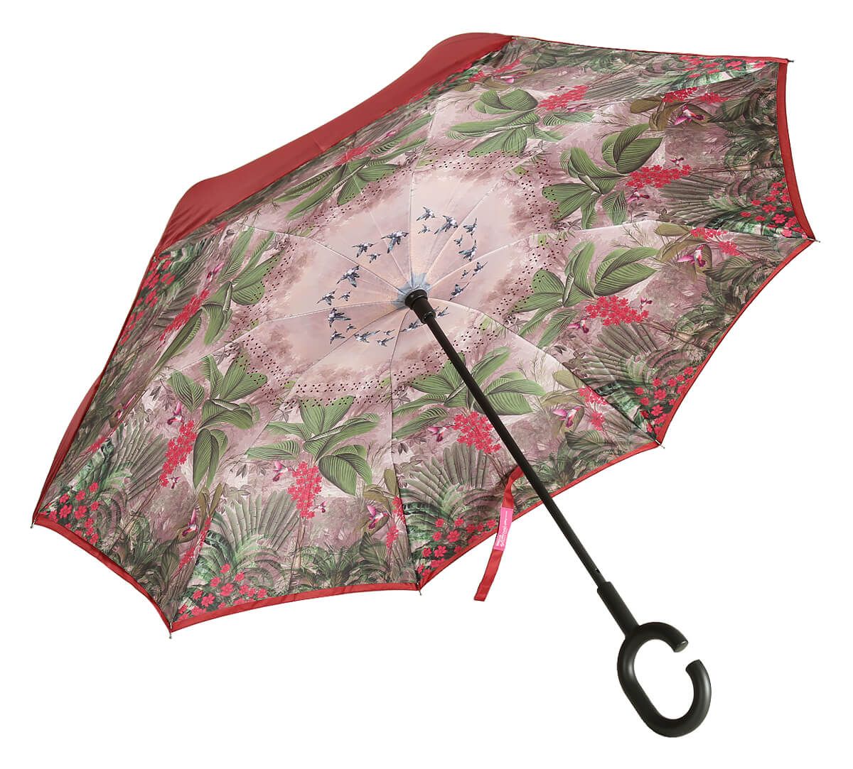India Circus by Krsnaa Mehta Tropical View Reversible Reversible Umbrella