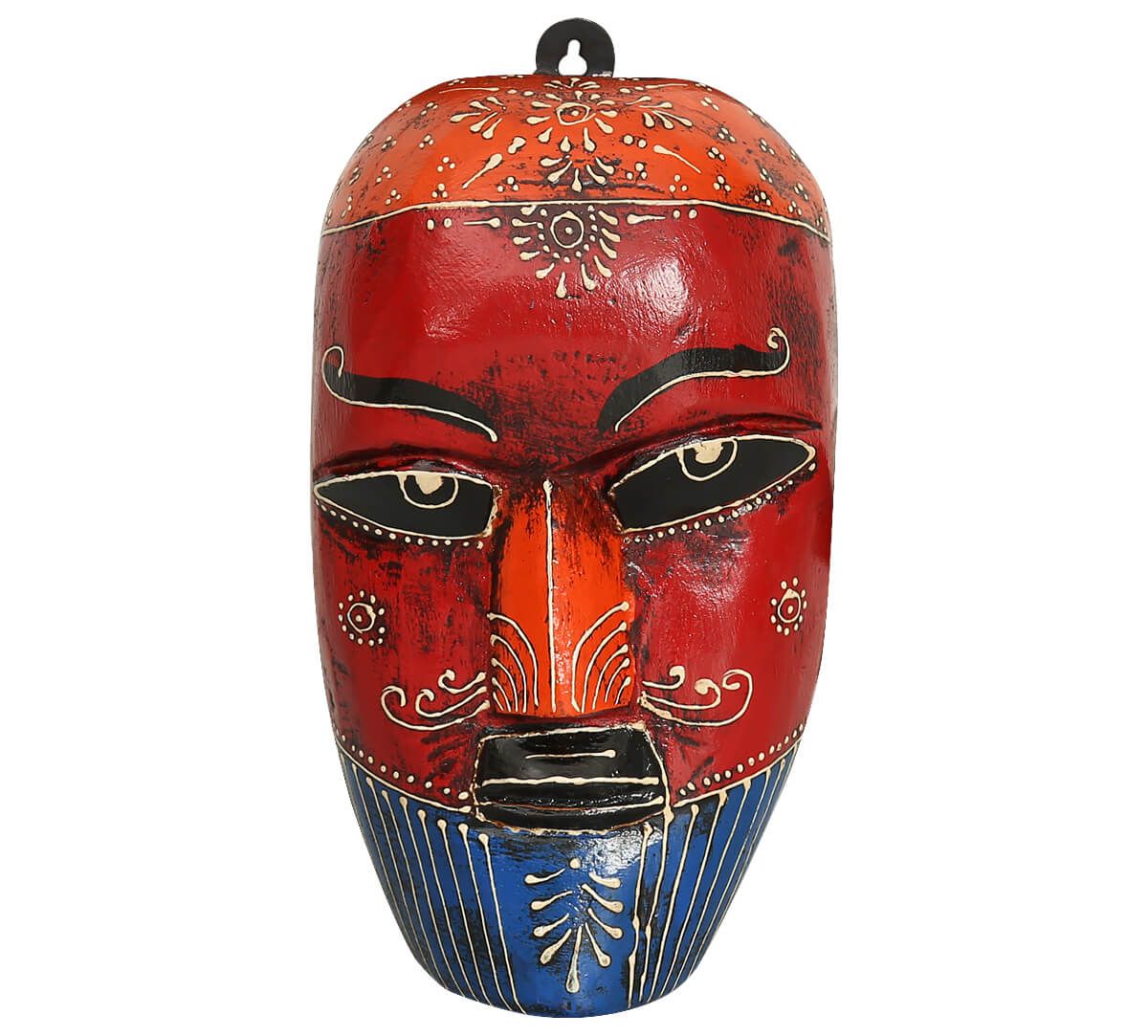 India Circus Cardinal Nymph Decorative Wooden Mask
