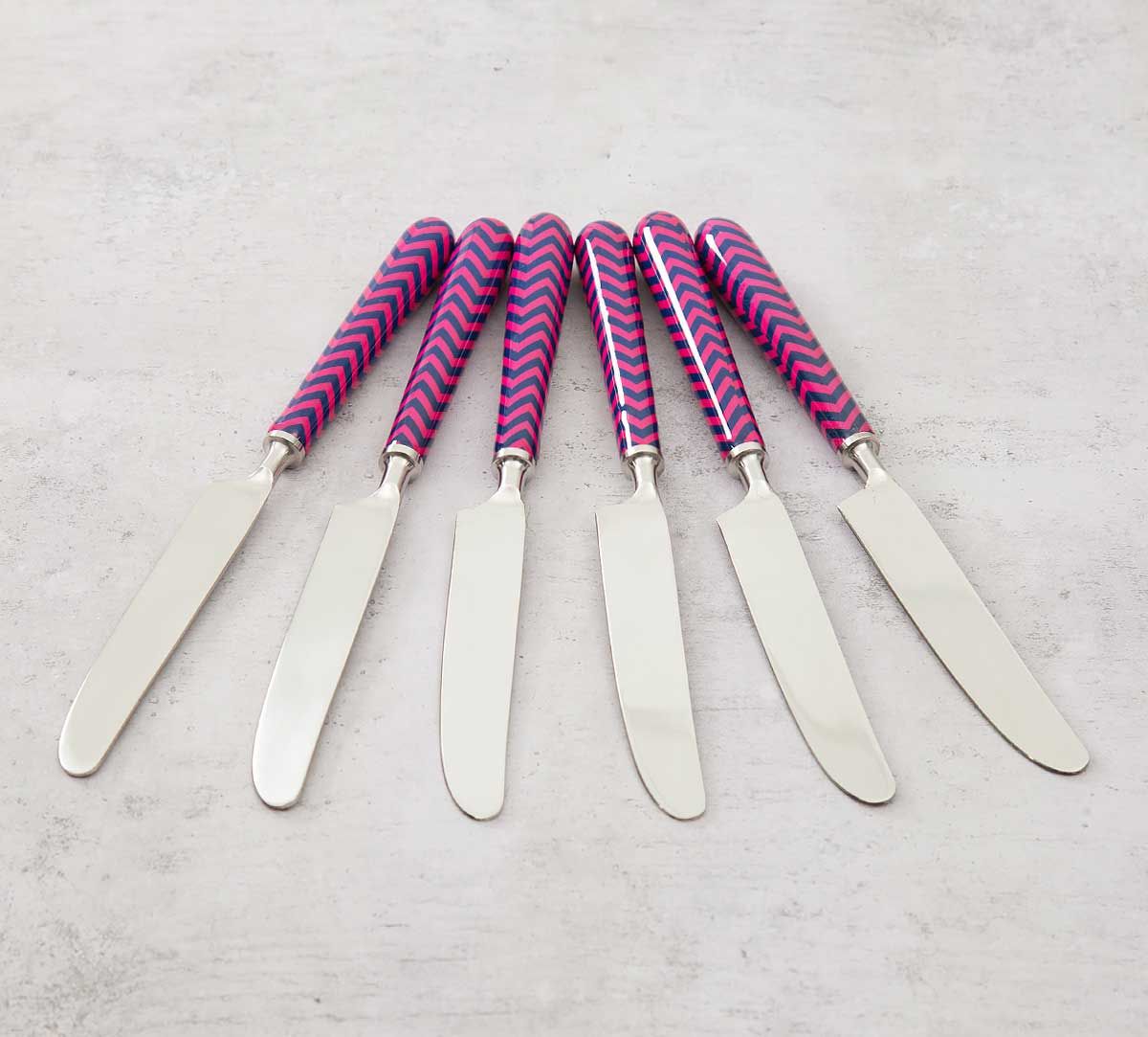 India Circus Chevron Melavo Butter Knife Set of 6