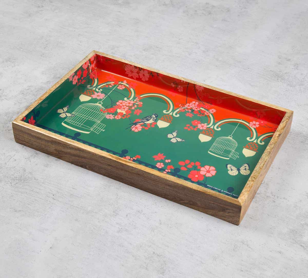 India Circus Chirping Birds Realm Serving Tray