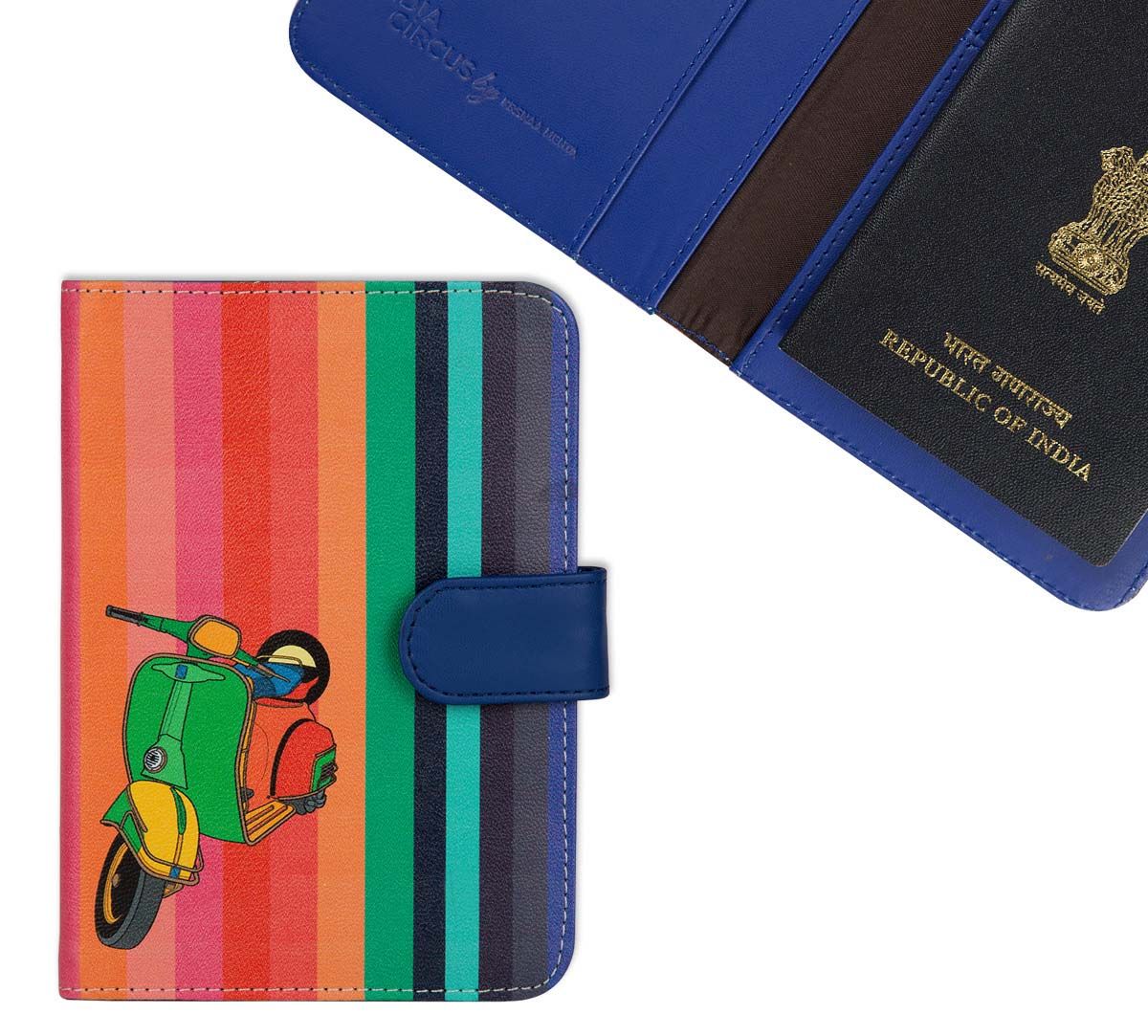 India Circus Colour Pop Scooter Passport Cover