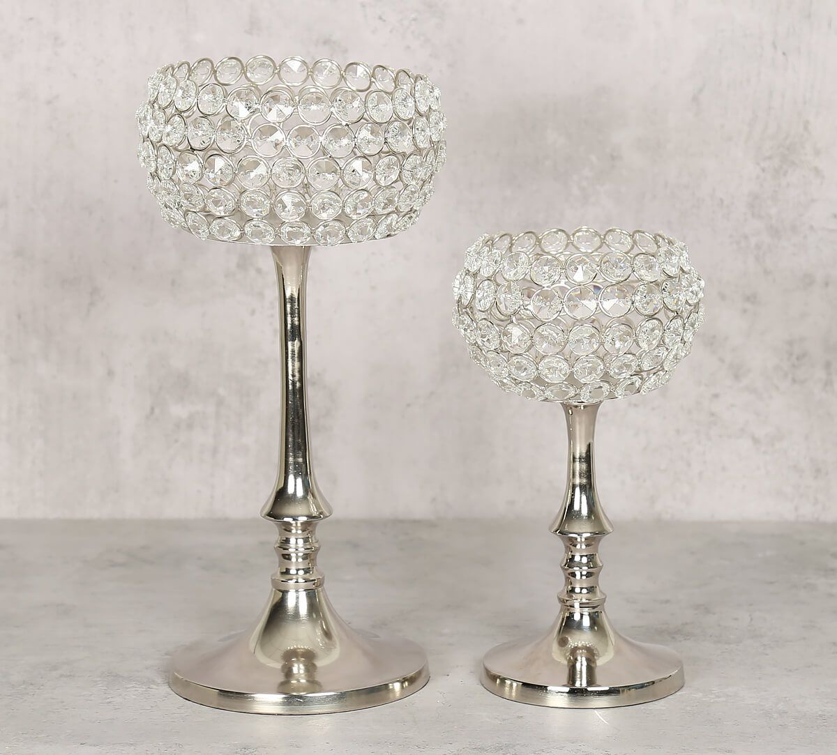 India Circus Crystal Candle Holder Set of 2