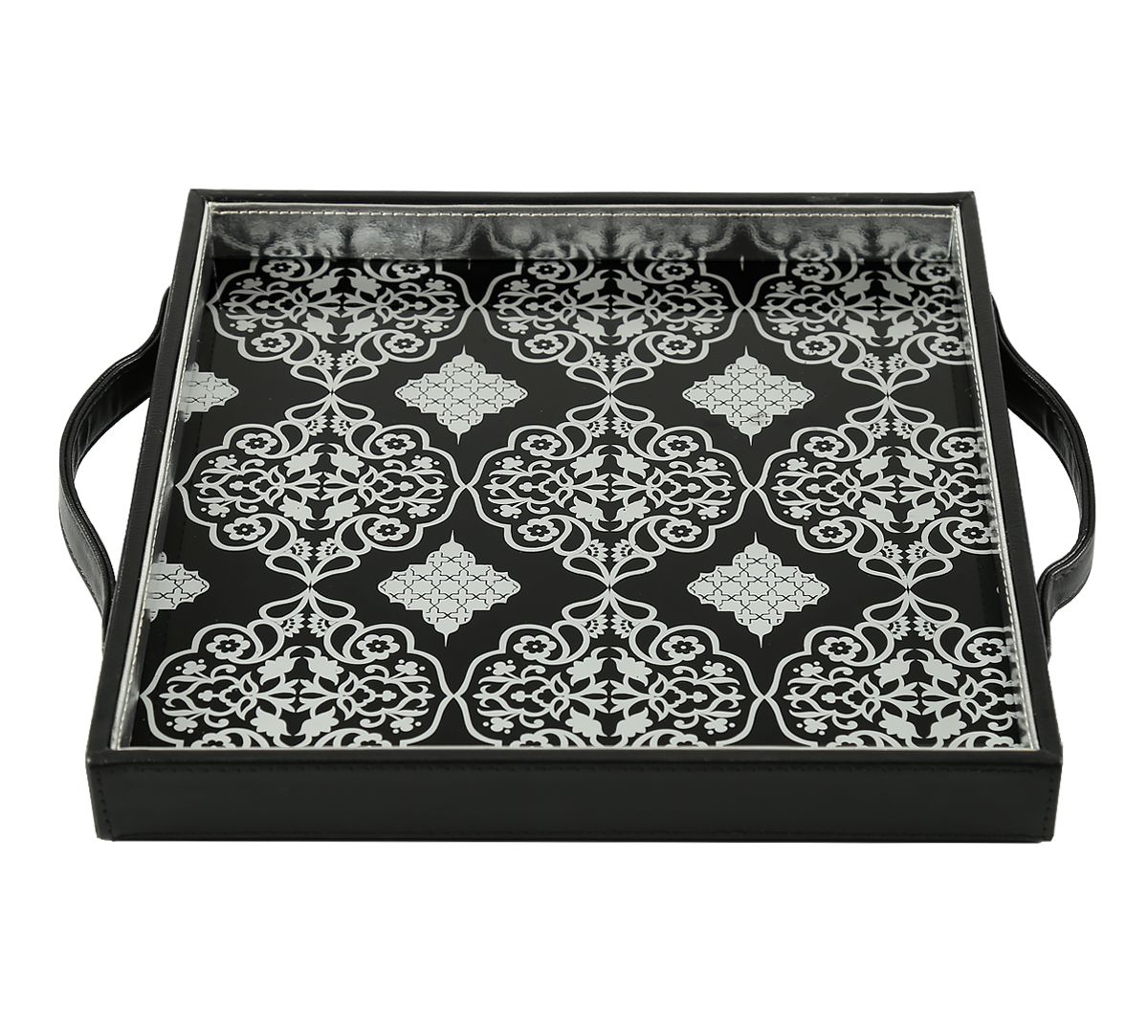 India Circus Damask Inception Leather Tray