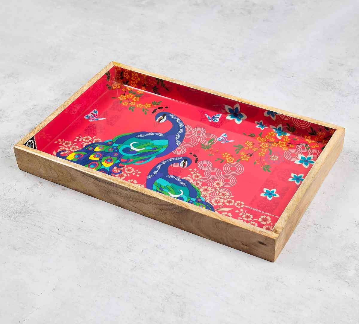India Circus Feather Train Serving Tray