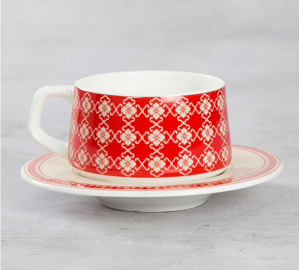 India Circus Fenced Sepals Mystery Cup and Saucer