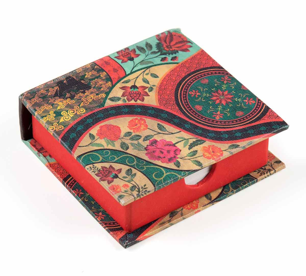 India Circus Floral Embroidery Memo Pad Box