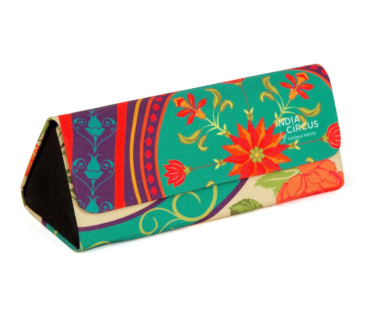 India Circus Floral Embroidery Spectacle Case