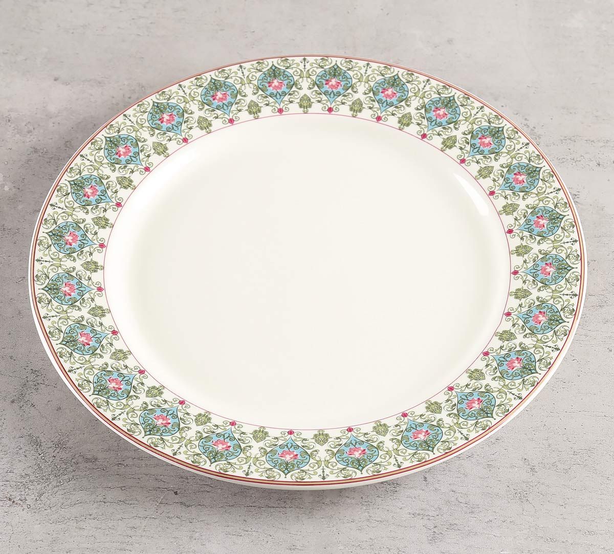 India Circus Floral Illusion Dinner Plate