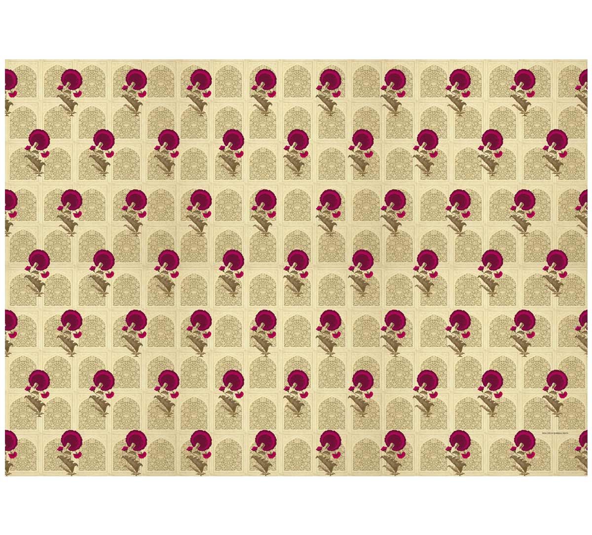 India Circus Flower Regalia Gift Wrapping Paper