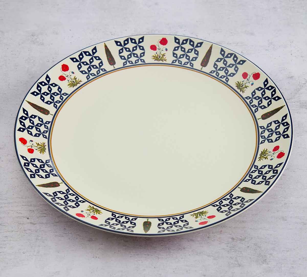 India Circus Flowers and Ferns Dinner Plate